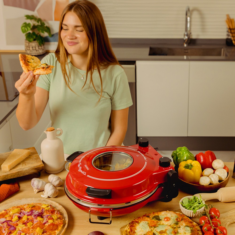 Fun Pizza&Co Mamma Mía Vista CEC-03826 - Παρασκευαστής Πίτσας 1200W Κόκκινος