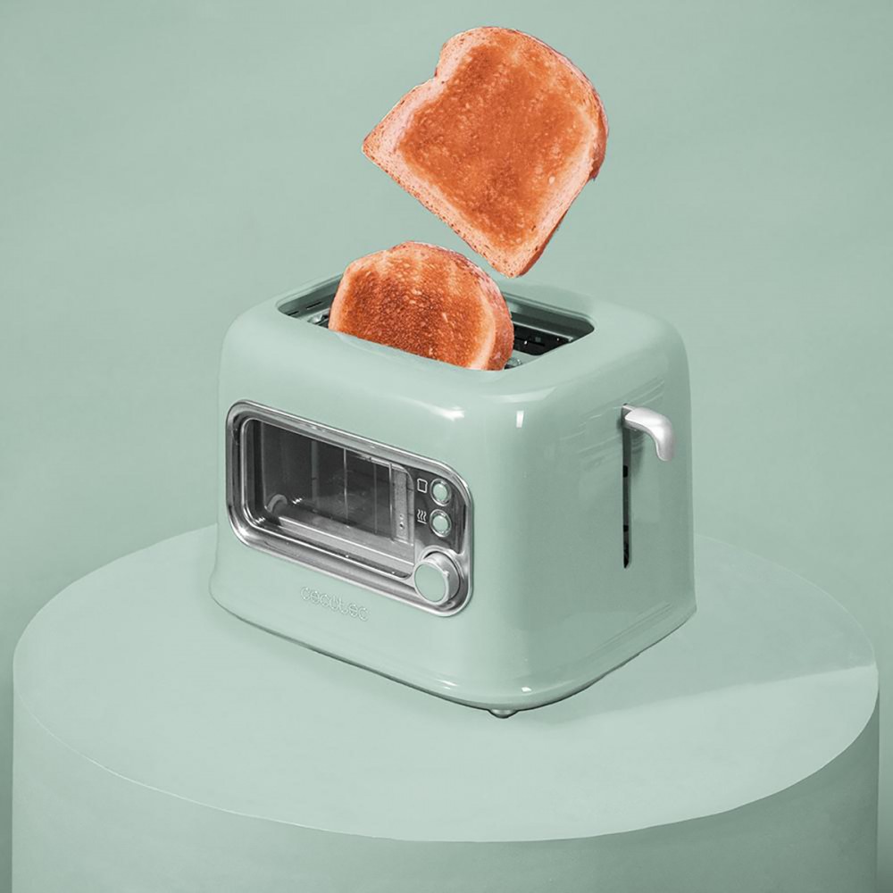 Retro Vision Green CEC-08040 - Retro Φρυγανιέρα 2 Θέσεων 700W
