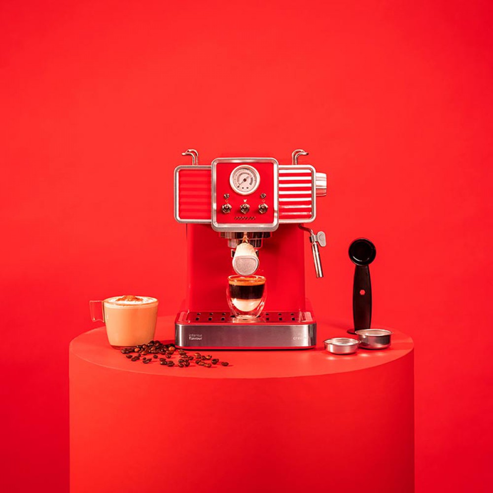 Power Espresso 20 Tradizionale Light Red CEC-01727 - Μηχανή Espresso 1350 W Πίεσης 20 Bar Κόκκινη
