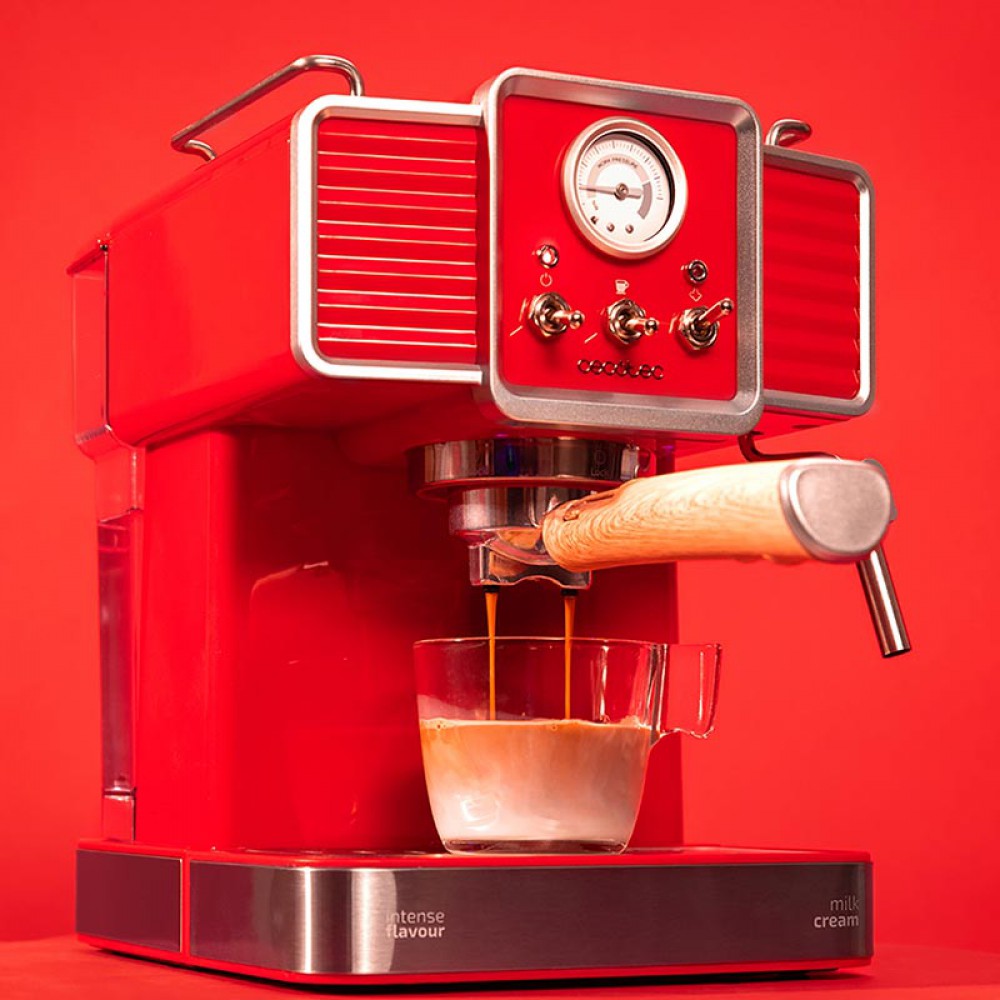 Power Espresso 20 Tradizionale Light Red CEC-01727 - Μηχανή Espresso 1350 W Πίεσης 20 Bar Κόκκινη