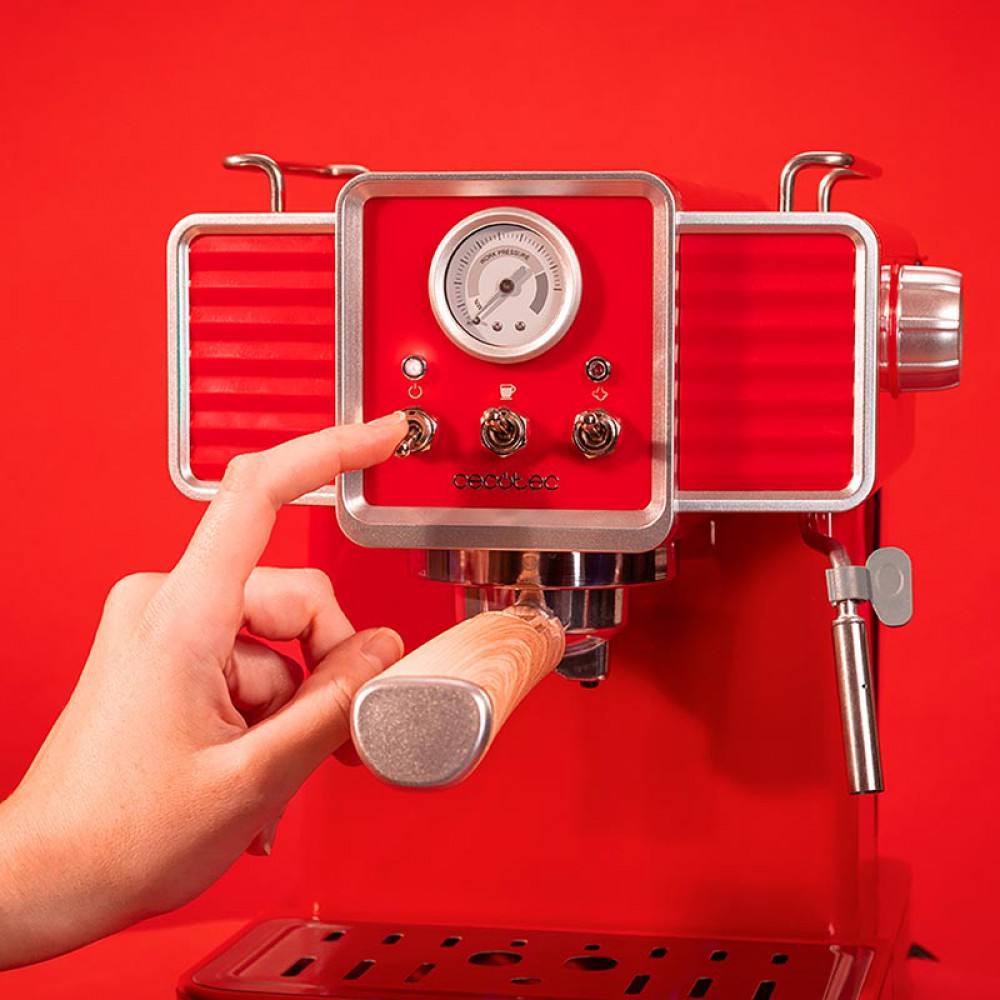 Power Espresso 20 Tradizionale Light Red CEC-01727 - Μηχανή Espresso 1350 W Πίεσης 20 Bar Κόκκινη