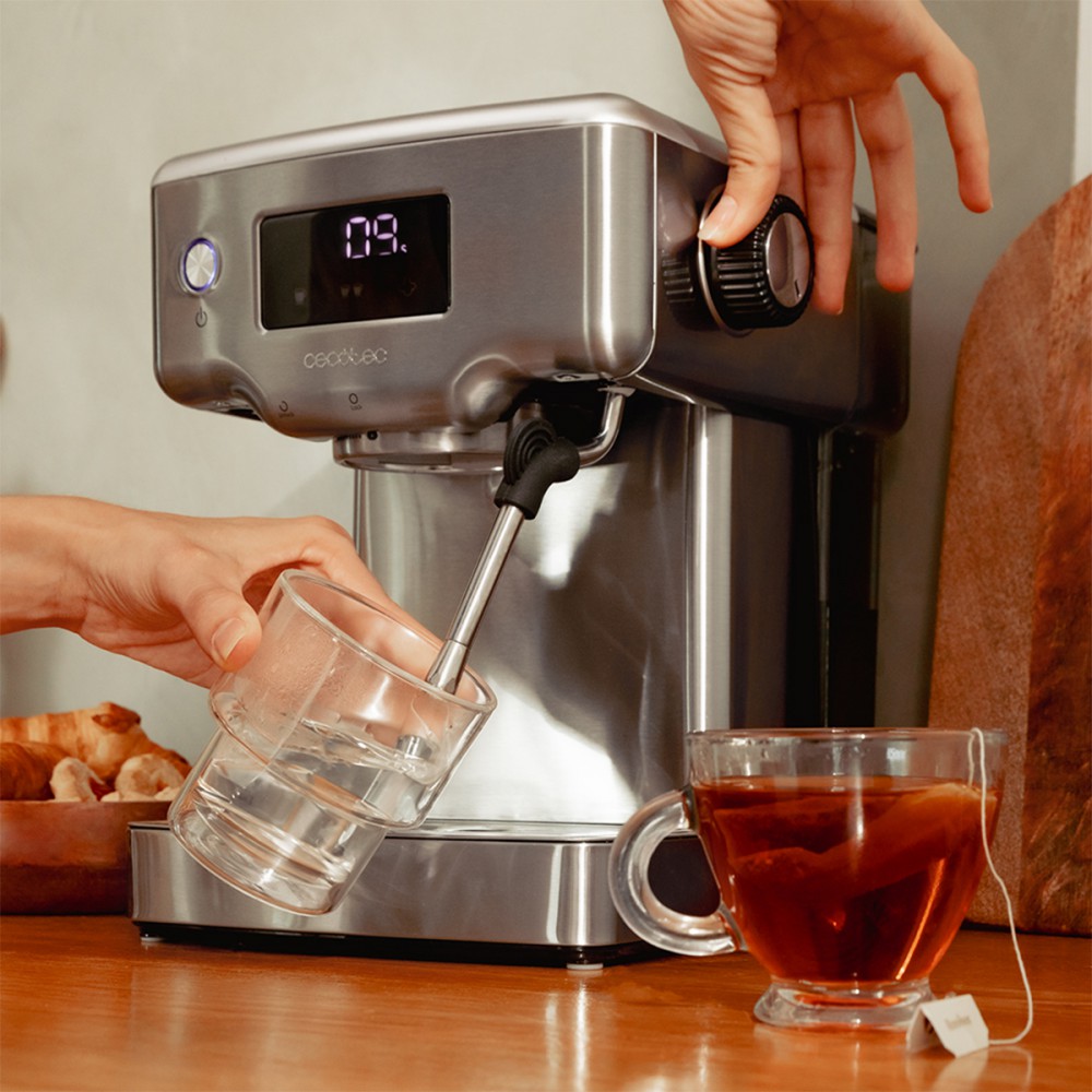 POWER ESPRESSO 20 BARISTA COMPACT CEC-01986 - Μηχανή Espresso 1465W Πίεσης 20 Bar Ασημί 102399