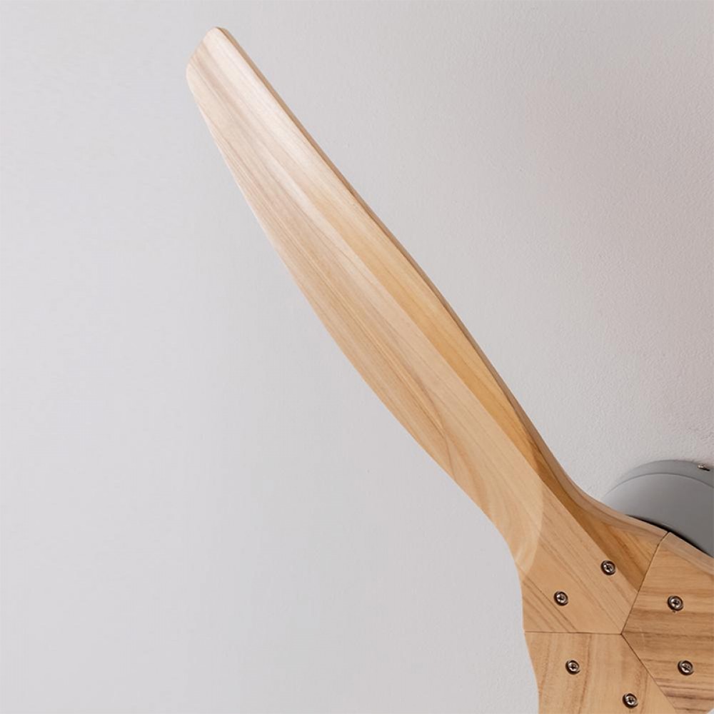 ENERGYSILENCE AERO 5500 AQUA IRONLIGHTWOODCONNECTED 08522 - Ανεμιστήρας Οροφής Wi-Fi IP44 με Τηλ/ριο 40W