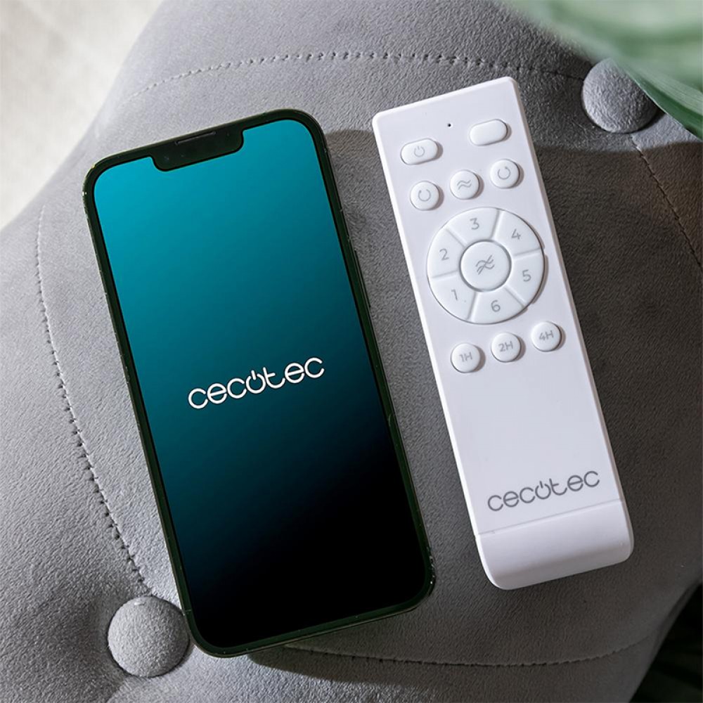 ENERGYSILENCE AERO 5500 AQUA IRONLIGHTWOODCONNECTED 08522 - Ανεμιστήρας Οροφής Wi-Fi IP44 με Τηλ/ριο 40W