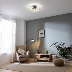 ENERGYSILENCE LAMPAERO 600 NATURAL LIGHTWOOD 08643 - Ανεμιστήρας Οροφής 2 σε 1 20W