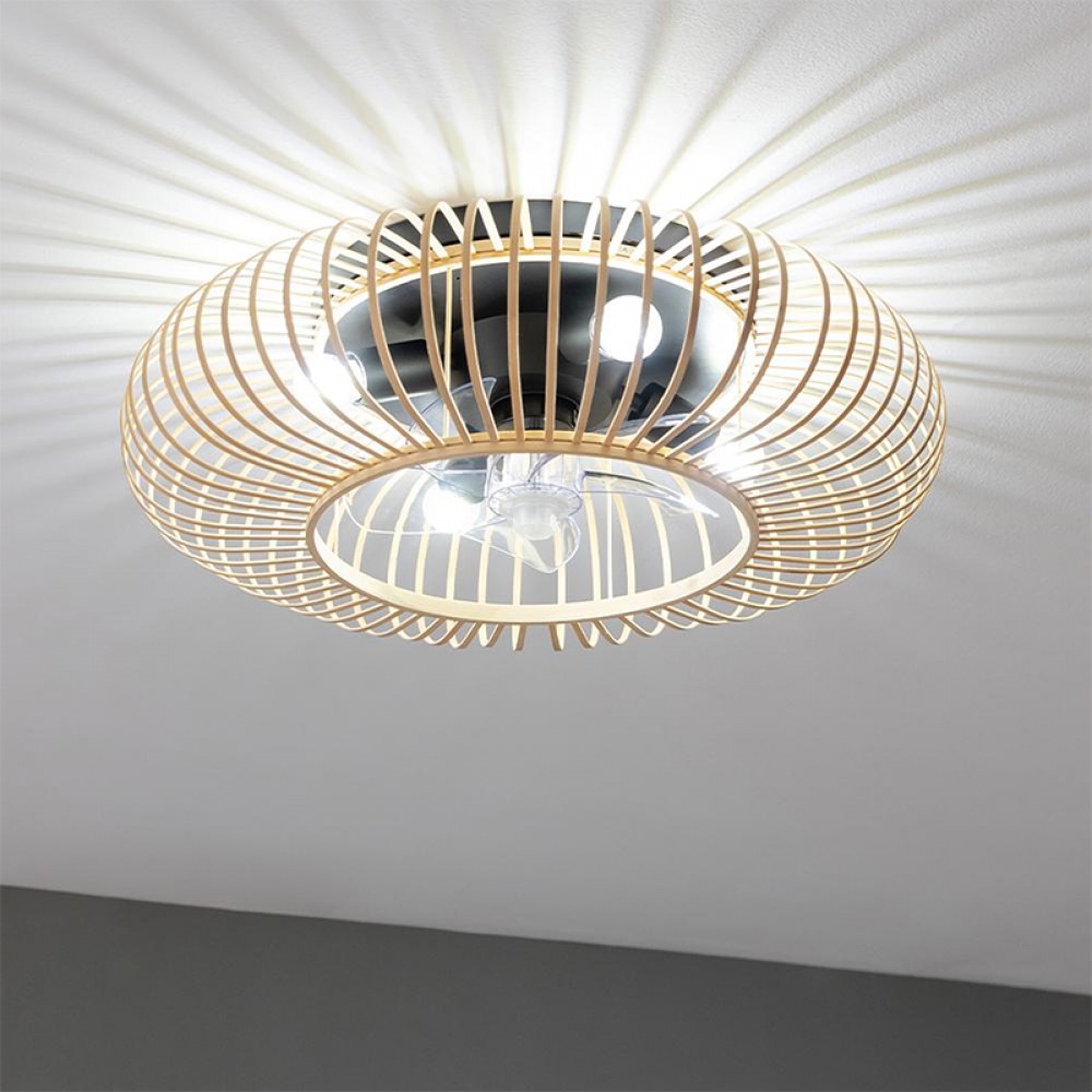 ENERGYSILENCE LAMPAERO 600 NATURAL LIGHTWOOD 08643 - Ανεμιστήρας Οροφής 2 σε 1 20W
