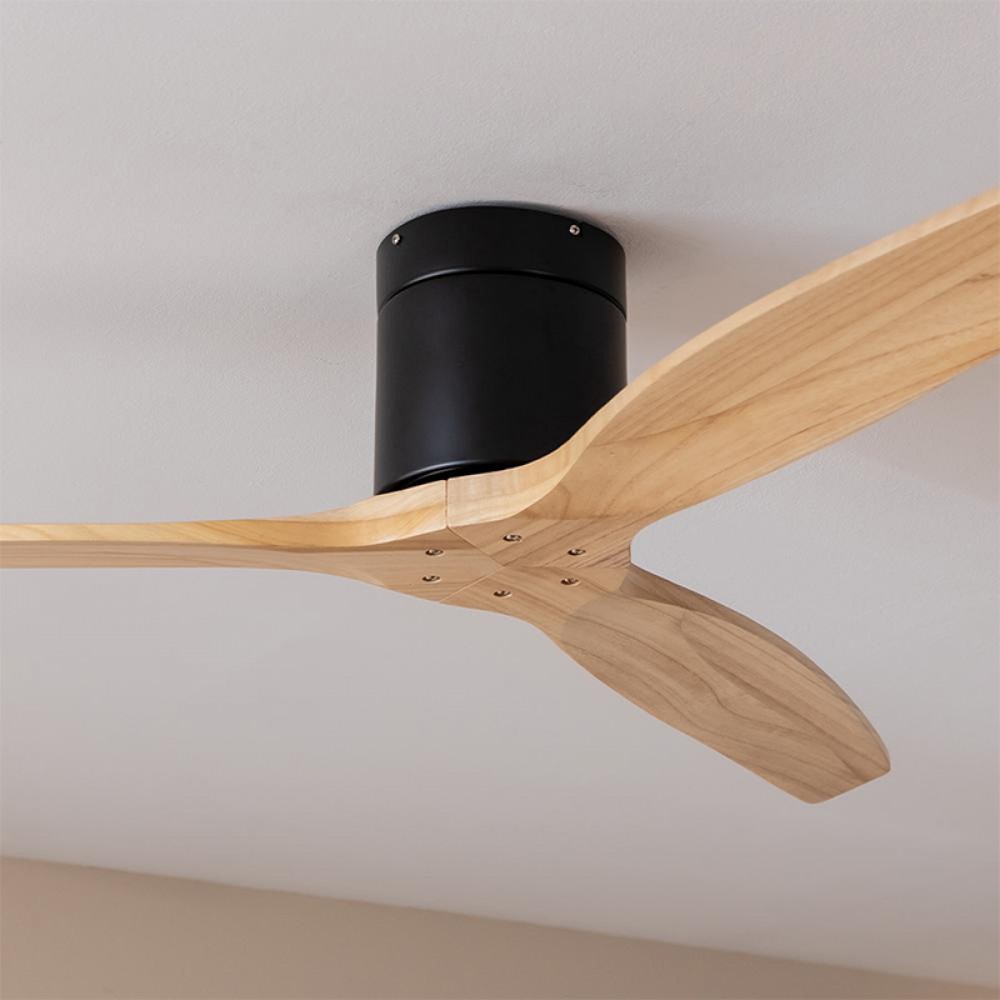 ENERGYSILENCE AERO 5500 AQUA BLACK&LIGHTWOOD CONNECTED 08520 - Ανεμιστήρας Οροφής Wi-Fi IP44 με Τηλ/ριο 40W