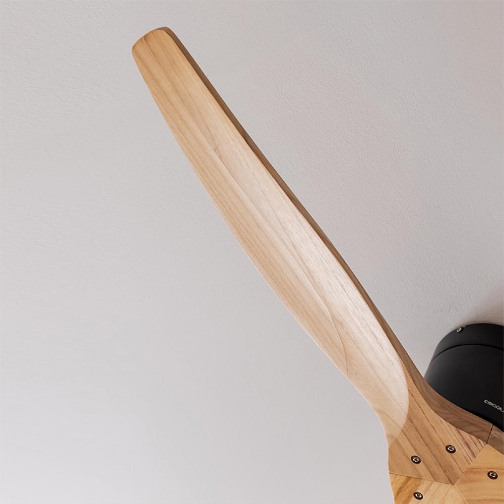 ENERGYSILENCE AERO 5500 AQUA BLACK&LIGHTWOOD CONNECTED 08520 - Ανεμιστήρας Οροφής Wi-Fi IP44 με Τηλ/ριο 40W