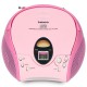 SCD-24 PINK - Φορητό Ηχοσύστημα Με CD Player & Ραδιόφωνο Ροζ