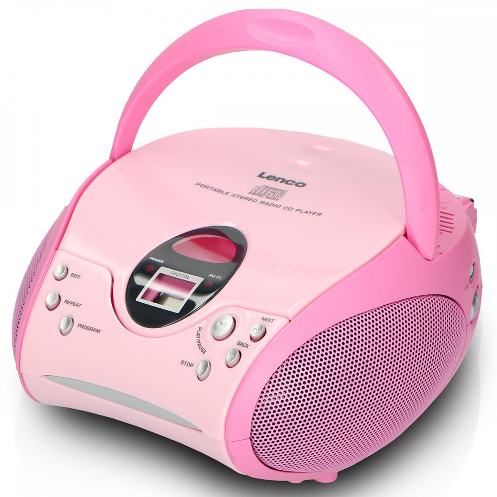 SCD-24 PINK - Φορητό Ηχοσύστημα Με CD Player & Ραδιόφωνο Ροζ