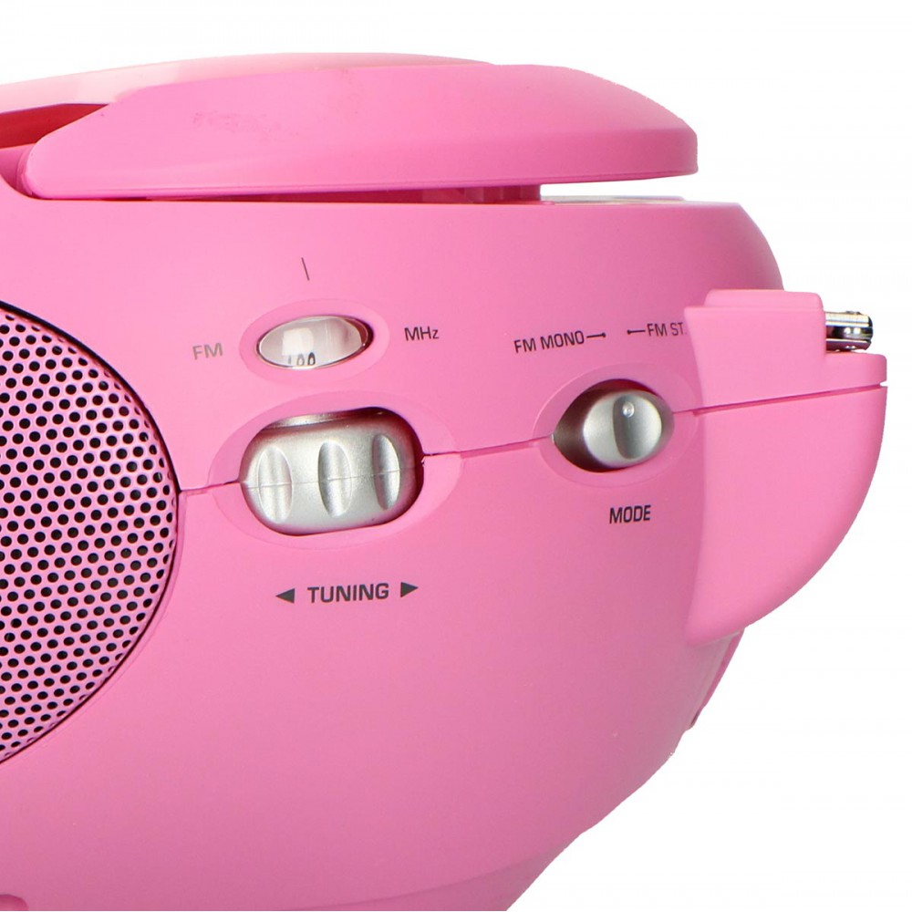 SCD-24 PINK - Φορητό Ηχοσύστημα Με CD Player & Ραδιόφωνο Ροζ