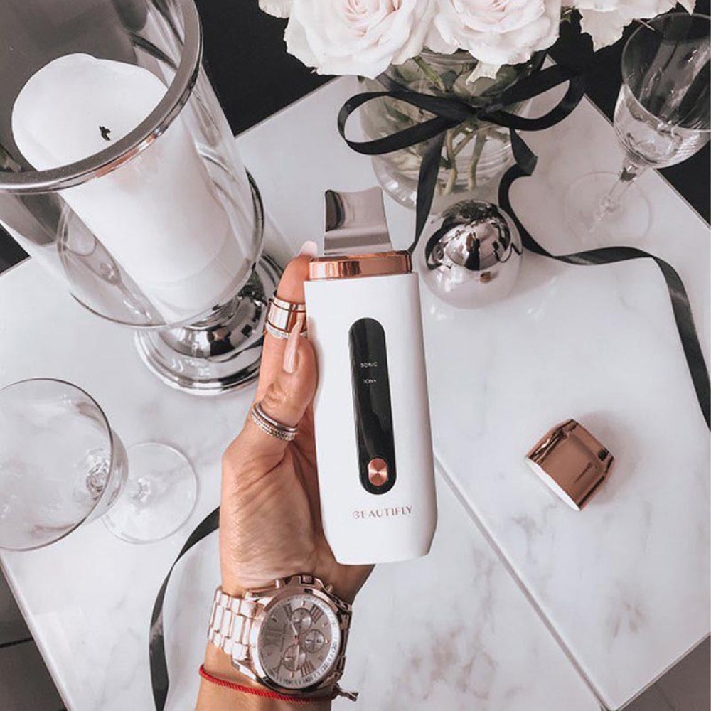 B-SCRUB PRO - Σπατούλα Cavitation Peeling Προσώπου για Καθαρισμό/Αντιγήρανση με Υπερηχητικές Δονήσεις, Φωτοθεραπεία, ΙΟΝ+/-και EMS