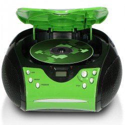 SCD-24 GREEN / BLACK - Φορητό Ηχοσύστημα Με CD Player & Ραδιόφωνο Πράσινο