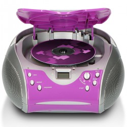 SCD-24 PURPLE - Φορητό Ηχοσύστημα Με CD Player & Ραδιόφωνο Μωβ
