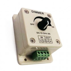 LED Dimmer 8A 96W 12V 192W/24V Χειροκίνητο ACA