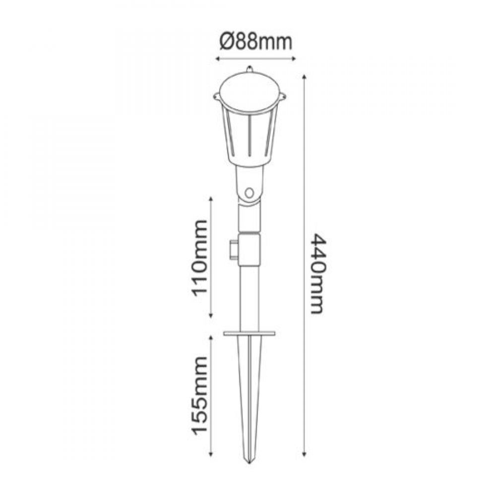 LED SMD Φωτιστικό Κήπου Γκρι IP54 230V ACA