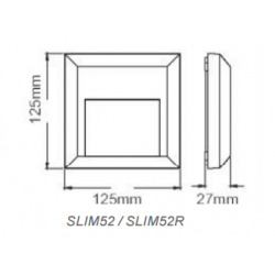 Led SLIM Επίτοιχο 1,5W 230V IP65 Θερμό Λευκό Γκρι Σκούρο Led Id