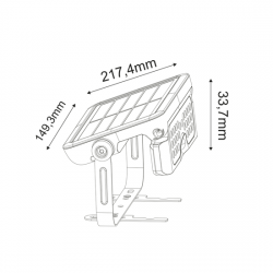 LED SMD Ηλιακός Προβολέας 8W Με Αισθητήρα Κίνησης 4000K  CAMPO ACA