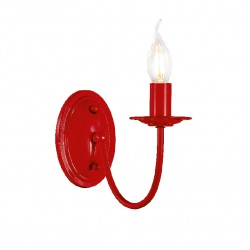 Επίτοιχο Φωτιστικό Με Βάση H:155x105 Σε Κόκκινο Χρώμα 1xE14 