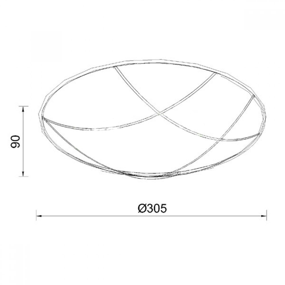 LED Πλαφονιέρα Με Γυαλί Και Πλέγμα 2xE27 ACA