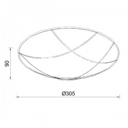 LED Πλαφονιέρα Με Γυαλί Και Πλέγμα 2xE27 ACA