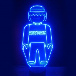 LED Φωτιστικό Χαραγμένο Plexiglass Με Σχέδιο Playmobil Με Διακόπτη ON/OFF AlphaLed