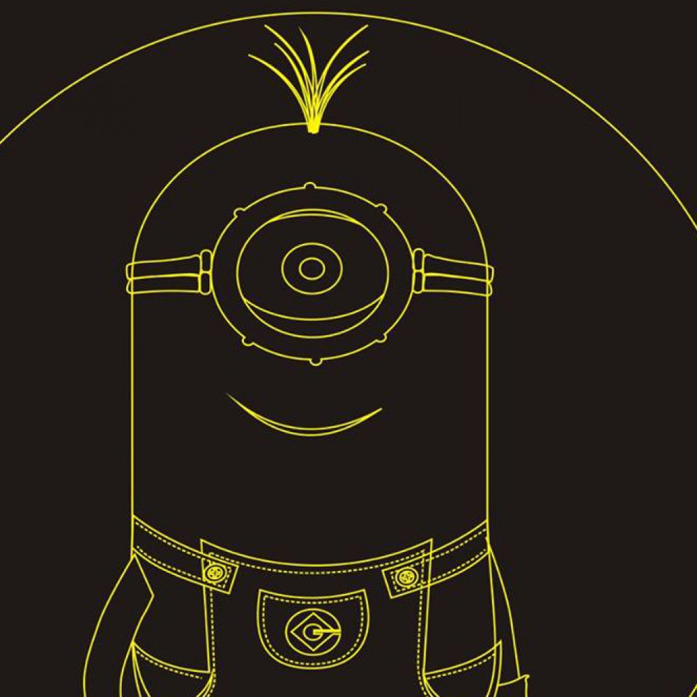 LED Φωτιστικό Χαραγμένο Plexiglass Με Σχέδιο Minnions Με Διακόπτη ON/OFF AlphaLed