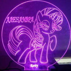 LED Φωτιστικό Χαραγμένο Plexiglass Με Σχέδιο My Little Pony Με Διακόπτη ON/OFF AlphaLed