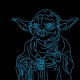 LED Φωτιστικό Χαραγμένο Plexiglass Με Σχέδιο Star Wars Yoda Με Διακόπτη ON/OFF AlphaLed