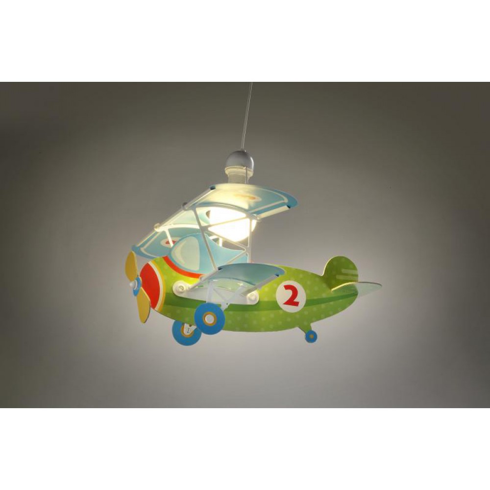 Baby Planes Φωτιστικό Οροφής Σε Σχήμα Αεροπλάνου Σε Πράσινο Χρώμα E27 Ango