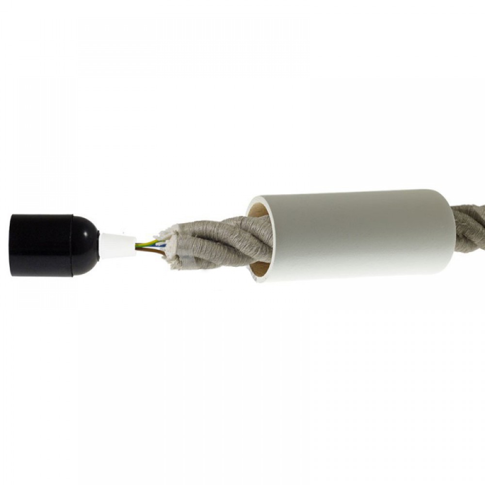 Λευκό Ξύλινο Ντουί Ε27 Για Τριχιά Σε Τρία Μεγέθη Creative Cables