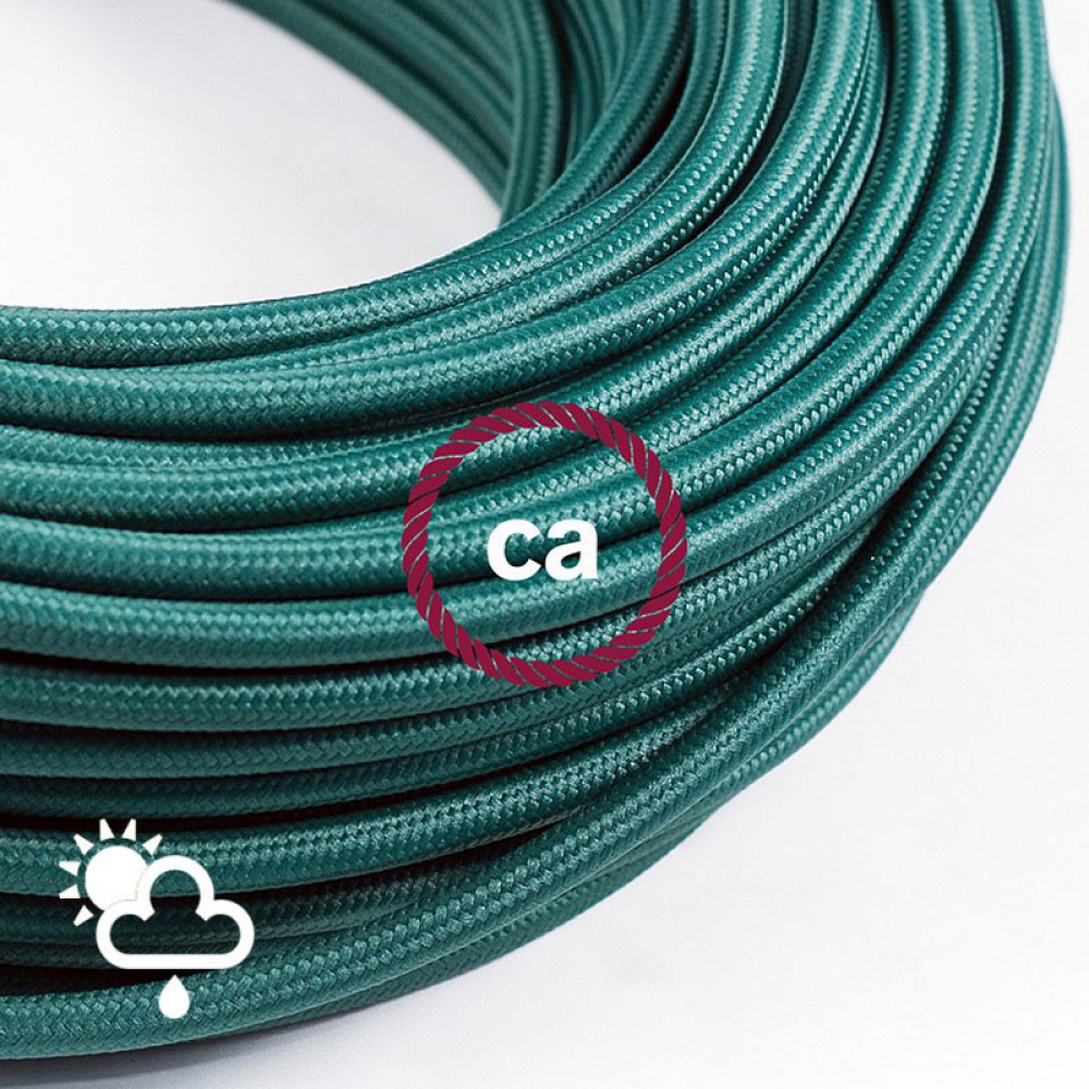 Στρογγυλό Υφασμάτινο Καλώδιο Εξωτερικής Χρήσης SM21 - Πράσινο Creative-Cables