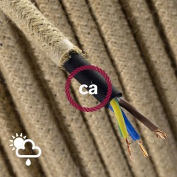 Στρογγυλό Υφασμάτινο Καλώδιο Εξωτερικής Χρήσης SN06 - Τριχιά Creative-Cables