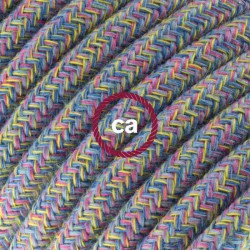 Στρογγυλό Υφασμάτινο Καλώδιο Από Βαμβάκι RX09 - Lollipop Creative Cables