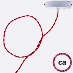 Στριφτό Υφασμάτινο Καλώδιο TM09 - Κόκκινο Στριφτό Υφασμάτινο Καλώδιο TM09 - Κόκκινο