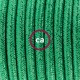 Πράσινο RL06 Υφασμάτινο καλώδιο Glitter