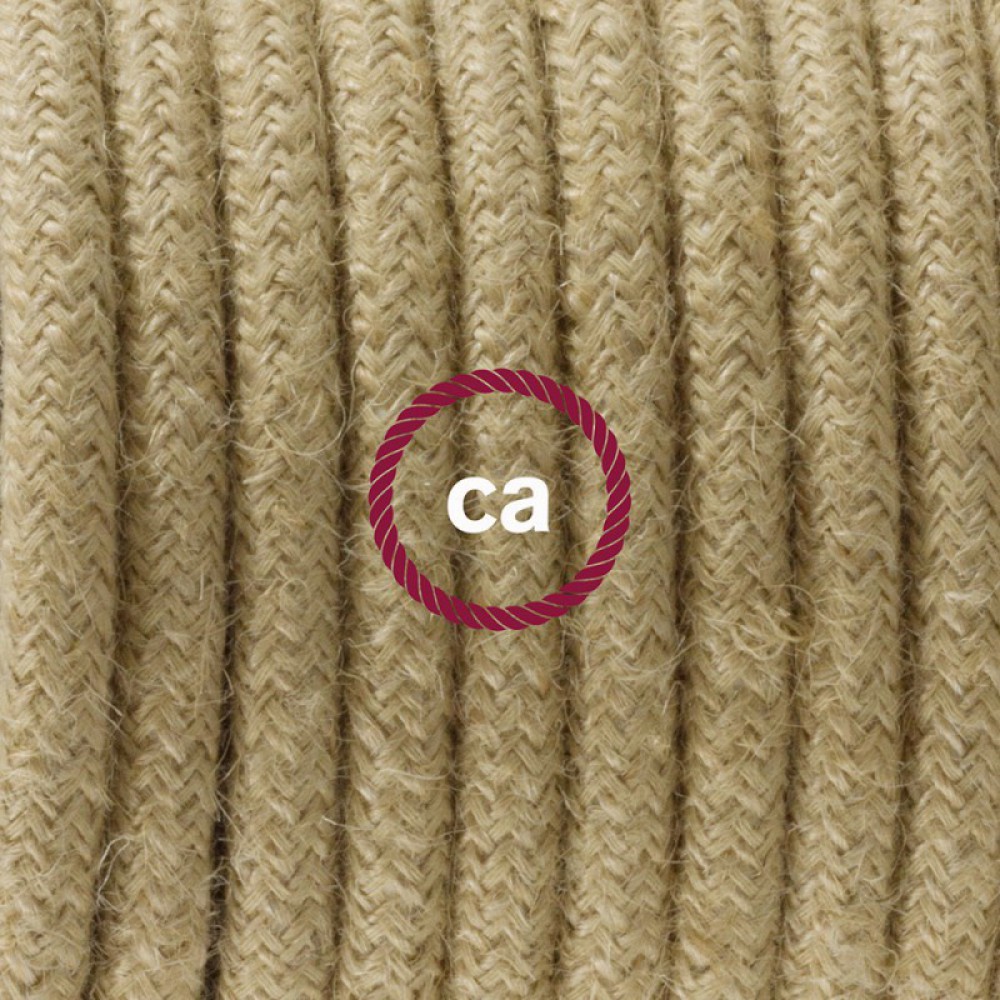 Στρογγυλό Υφασμάτινο καλώδιο από φυσική Τριχιά RN06 Creative Cables 2x0,75