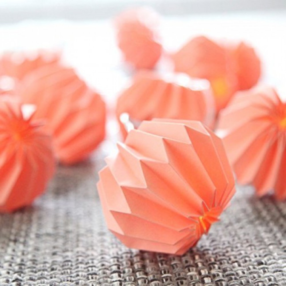 Διακοσμητικά Φωτάκια Origami LED 10τμχ Ροζ Λουλούδια Με Μπαταρία Θερμό Φως Decolight