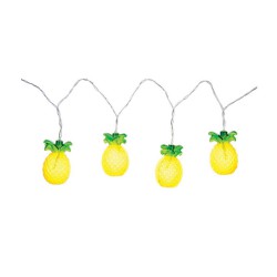 Διακόσμηση Για Coktail Party Φωτάκια Με Μπαταρία Κίτρινος Ανανάς 10 LED Θερμό Φως Decolight