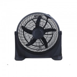 Ανεμιστήρας Δαπέδου Box Fan Στρογγυλλός Φ50 90W Σε Μαύρο Χρώμα 230V Eurolamp