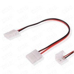 Φις LED Connector Με Καλώδιο 2 Επαφών 3528 (4,8W) 12V/24V DC Eurolamp