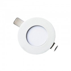 3W LED SMD Panel Slim Χωνευτό Φ85 120° Λευκό Eurolamp Θερμό Λευκό 3000K