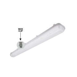 Φωτιστικό Στεγανό Για LED Tube Με Inox Clips 1x1.50m Eurolamp
