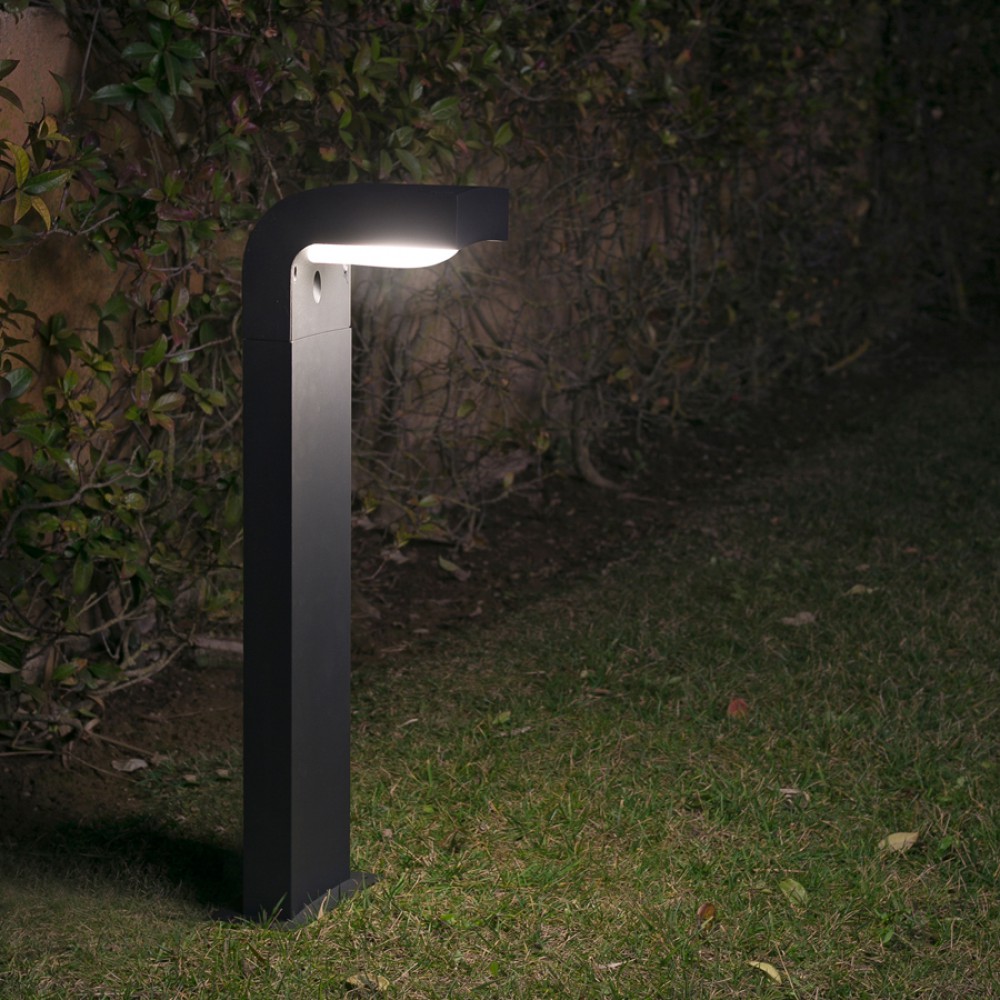 Φωτιστικό Κολωνάκι Αλουμινίου Εξωτερικού Χώρου IP44 Σκούρο Γκρι H:660 1xE27 KLAMP FARO