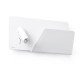 LED Μεταλλική Λευκή Απλίκα 3W Με Ράφι Και USB Φορτιστή (Αριστερής Πλευράς) SUAU FARO