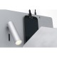 LED Μεταλλική Γκρι Απλίκα 3W Με Ράφι Και USB Φορτιστή (Δεξιάς Πλευράς) SUAU FARO