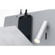 LED Μεταλλική Γκρι Απλίκα 3W Με Ράφι Και USB Φορτιστή (Αριστερής Πλευράς) SUAU FARO