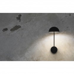 PURE LED Μαύρο και υπόλευκο φωτιστικό τοίχου FARO