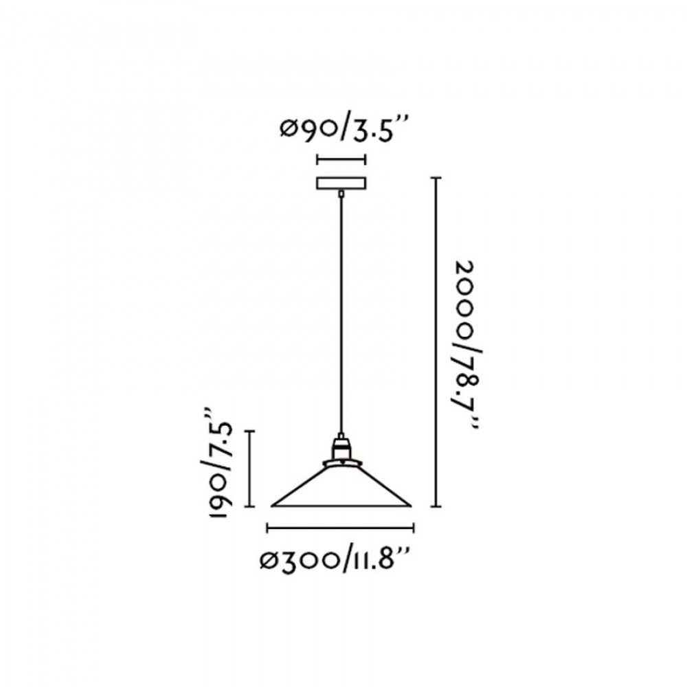 Vintage Μεταλλικό Κρεμαστό Φωτιστικό 1xE27 MARLIN FARO