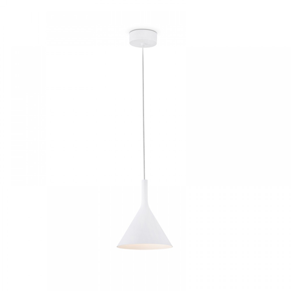 LED Κρεμαστό Φωτιστικό Αλουμινίου 11W Σε Λευκό Χρώμα PAM FARO